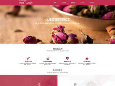 鲜花网站建设制作图切图重构手工建站